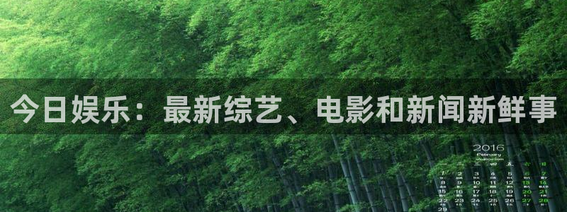 今日娱乐：最新综艺、电影和新闻新鲜事